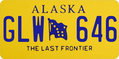 AK license plate GLW646