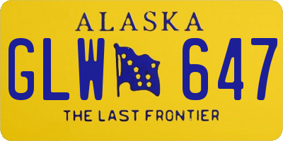 AK license plate GLW647