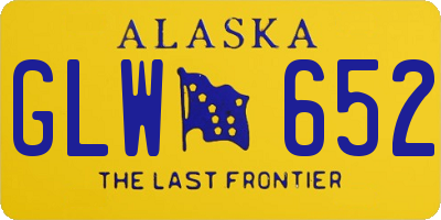 AK license plate GLW652