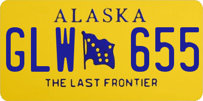 AK license plate GLW655
