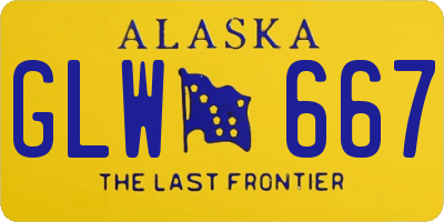 AK license plate GLW667