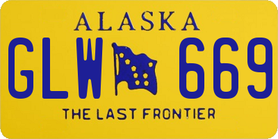 AK license plate GLW669