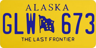 AK license plate GLW673