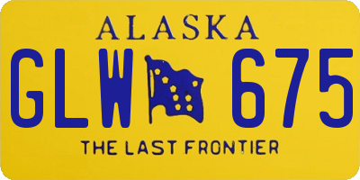 AK license plate GLW675