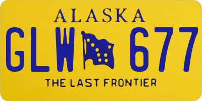 AK license plate GLW677