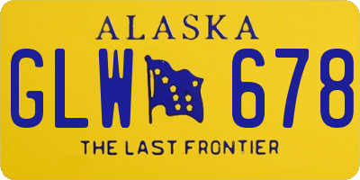 AK license plate GLW678