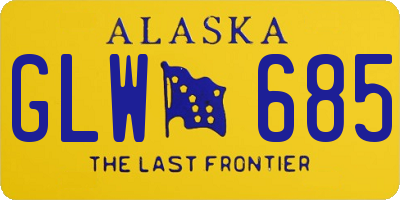 AK license plate GLW685