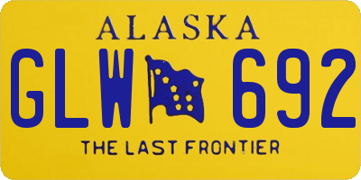 AK license plate GLW692
