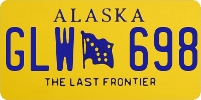 AK license plate GLW698