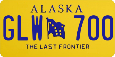 AK license plate GLW700