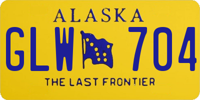 AK license plate GLW704
