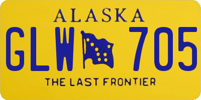 AK license plate GLW705