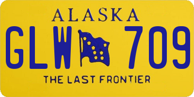 AK license plate GLW709