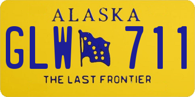 AK license plate GLW711