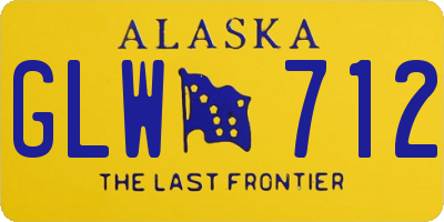 AK license plate GLW712