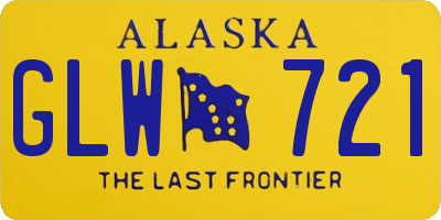 AK license plate GLW721