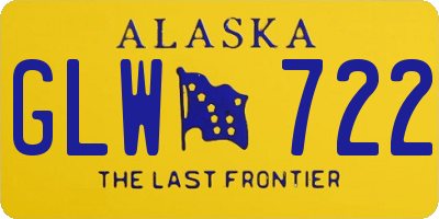 AK license plate GLW722
