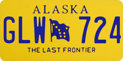 AK license plate GLW724