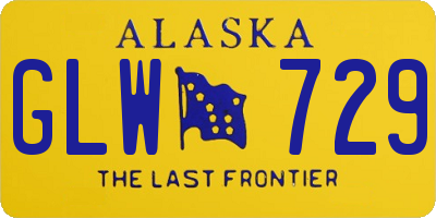 AK license plate GLW729
