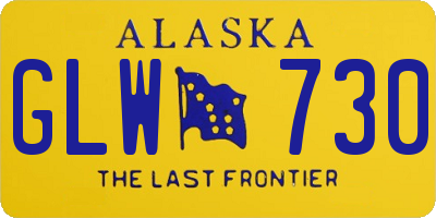 AK license plate GLW730