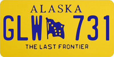 AK license plate GLW731