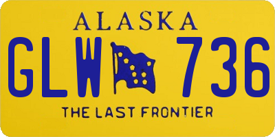 AK license plate GLW736