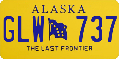 AK license plate GLW737
