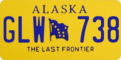 AK license plate GLW738