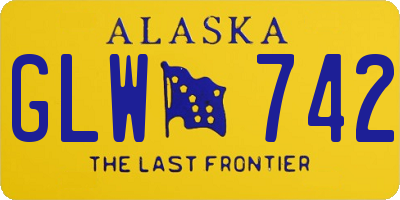AK license plate GLW742