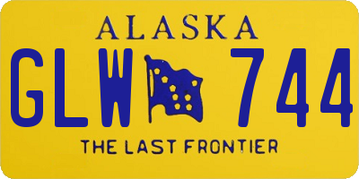 AK license plate GLW744