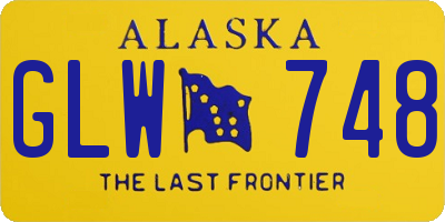 AK license plate GLW748