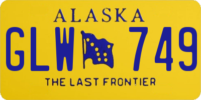 AK license plate GLW749