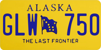 AK license plate GLW750