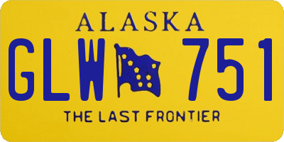 AK license plate GLW751