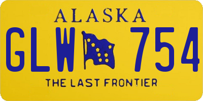 AK license plate GLW754