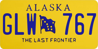 AK license plate GLW767