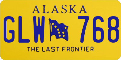 AK license plate GLW768