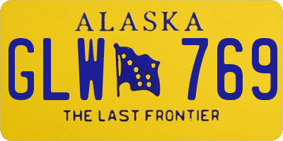 AK license plate GLW769