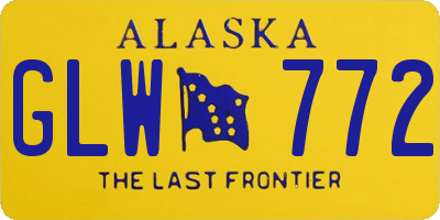 AK license plate GLW772