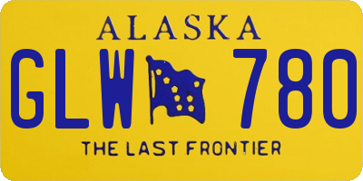 AK license plate GLW780