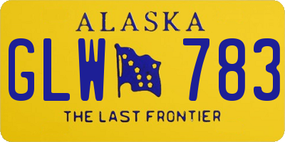 AK license plate GLW783