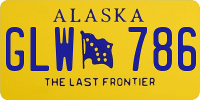AK license plate GLW786