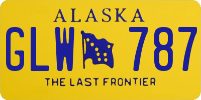 AK license plate GLW787