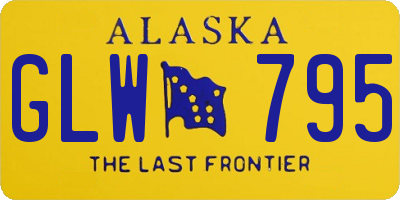 AK license plate GLW795