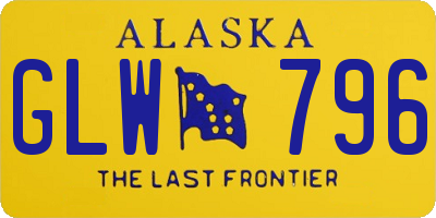 AK license plate GLW796