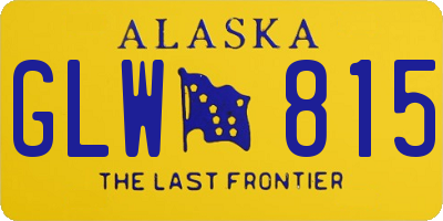 AK license plate GLW815