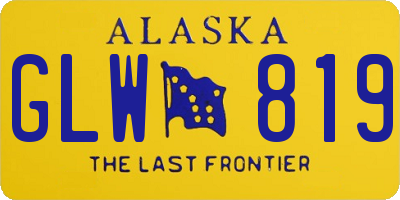 AK license plate GLW819