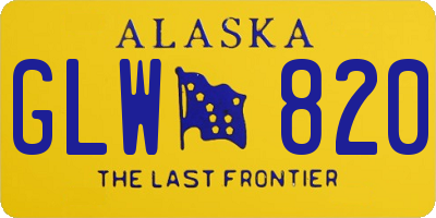 AK license plate GLW820