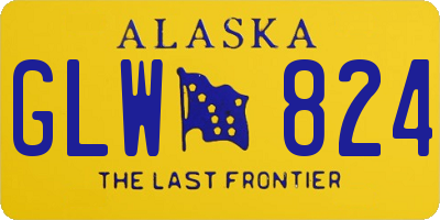 AK license plate GLW824