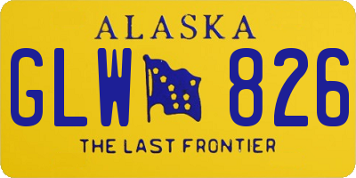 AK license plate GLW826